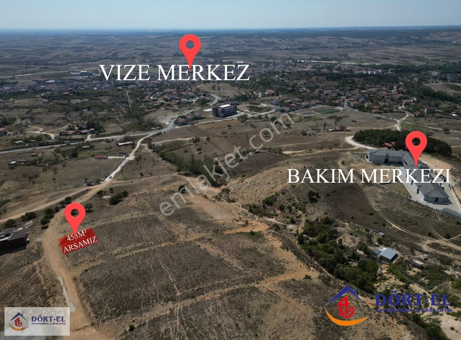 !1! Vize Mehmetakif Mahallesi 453 M2 İmarlı İfrazlı Köşe Parsel