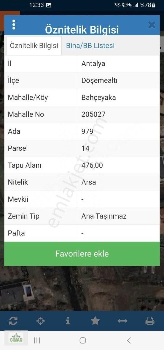 Bahçeyaka Mahallesin'de Satlık Konut Arsası Çınar Emlak
