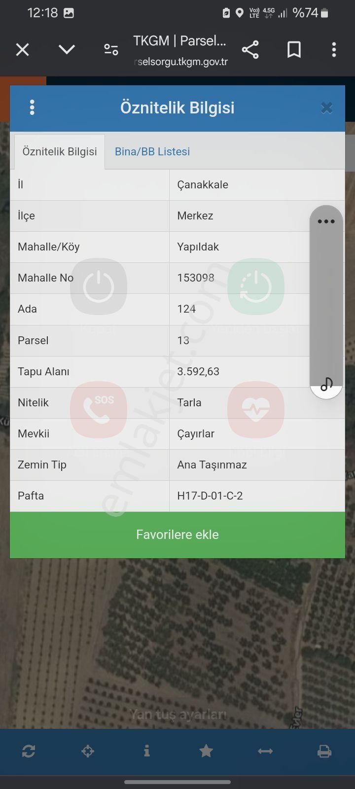 Acil Yatırımlık Tarla