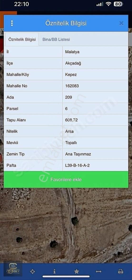 Akçadağ Kepez Mahallesinde İmarlı Satılık Arsa