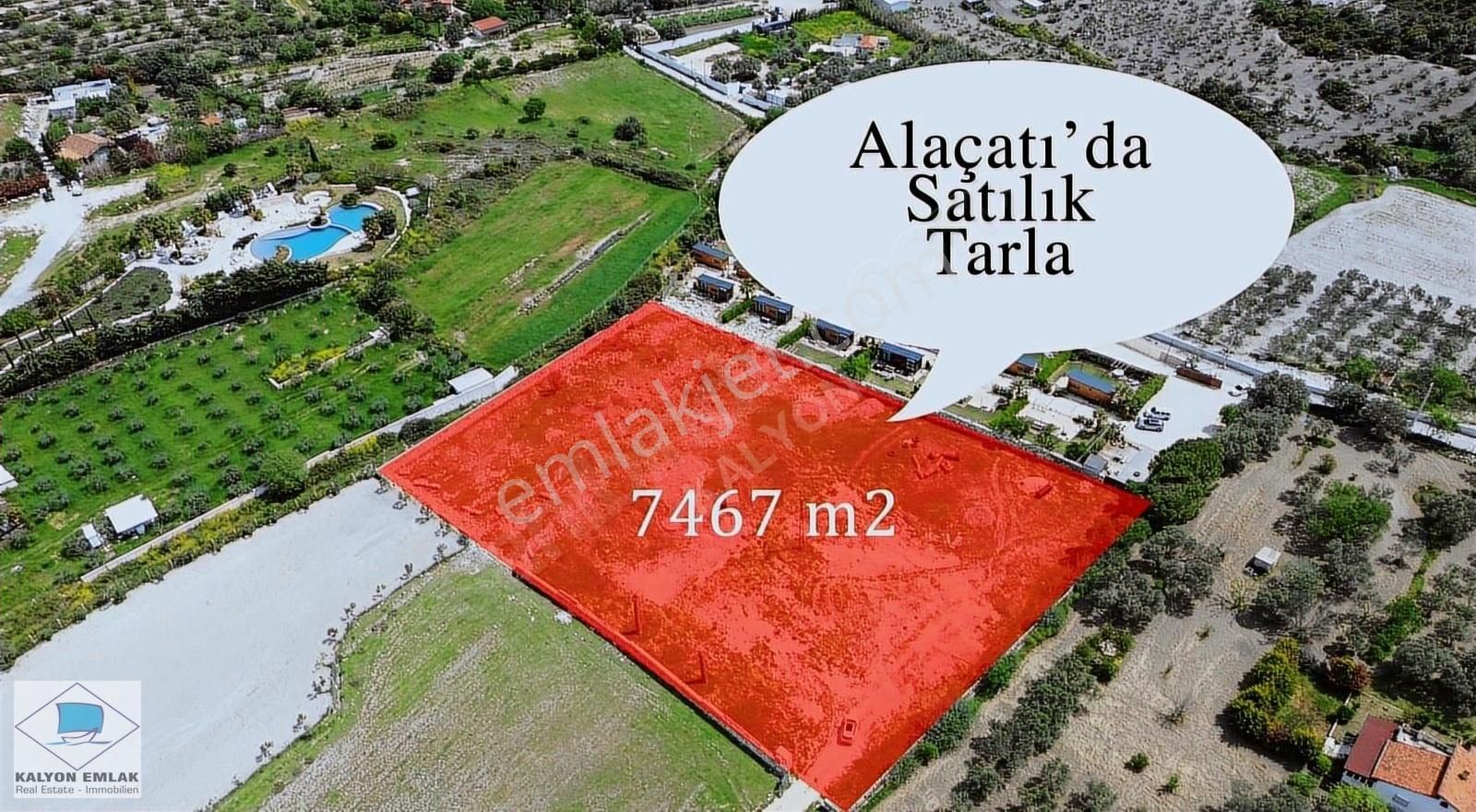 Kalyon'dan Satılık Alaçatı Merkeze 900 Metre Konumlu Tarla