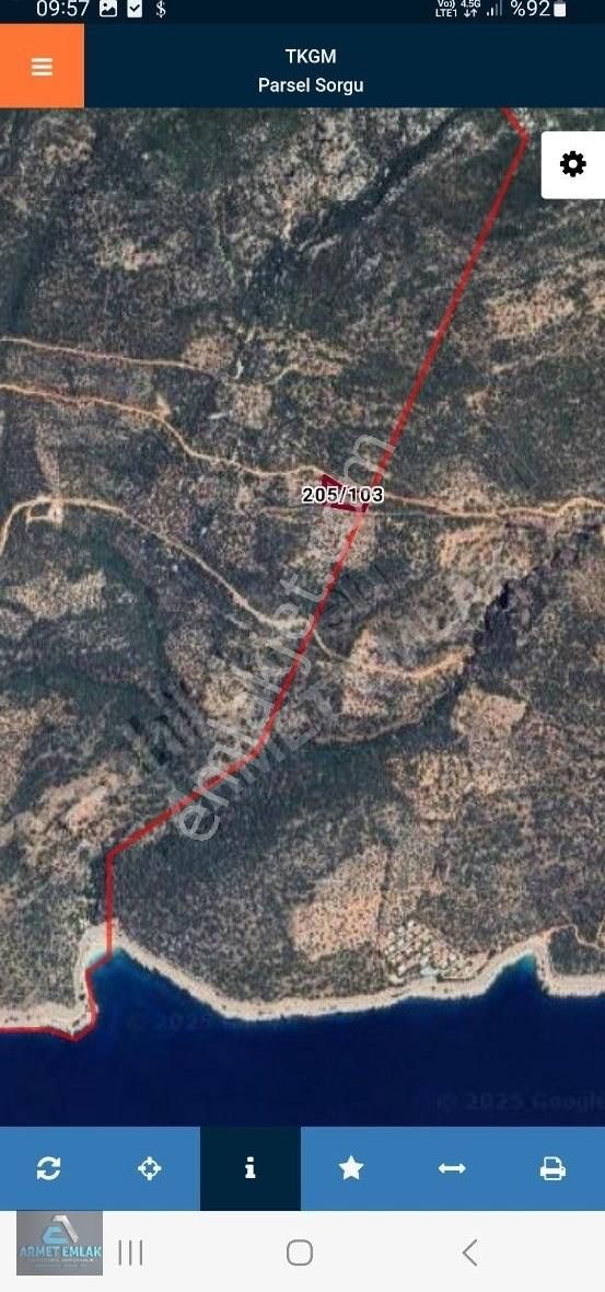 Satılık Antalya Kaş'ta Ulaşımı Açık Full Deniz Manzaralı Arazi