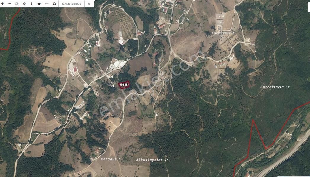 Bursa Nilüfer Dağyenice'de 3130 M2 Satılık Tarla