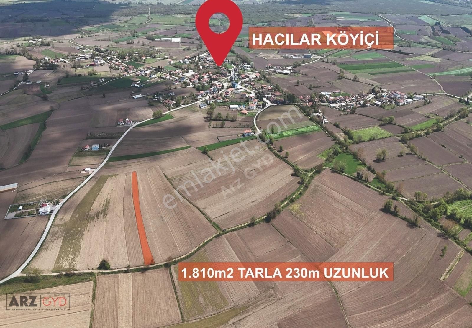 Arz Gyd - Resmi Yollu 1.810m2 Tarla