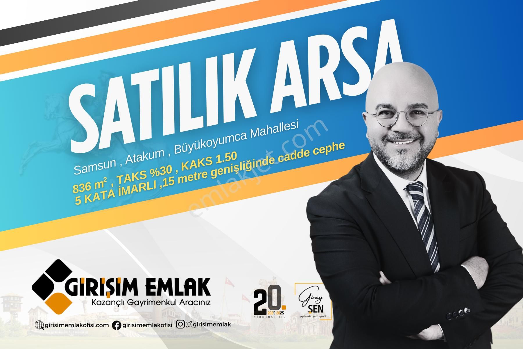 15 M.cadde Cephe Bulvara 2. Parsel 5 Kat 836 M Arsa