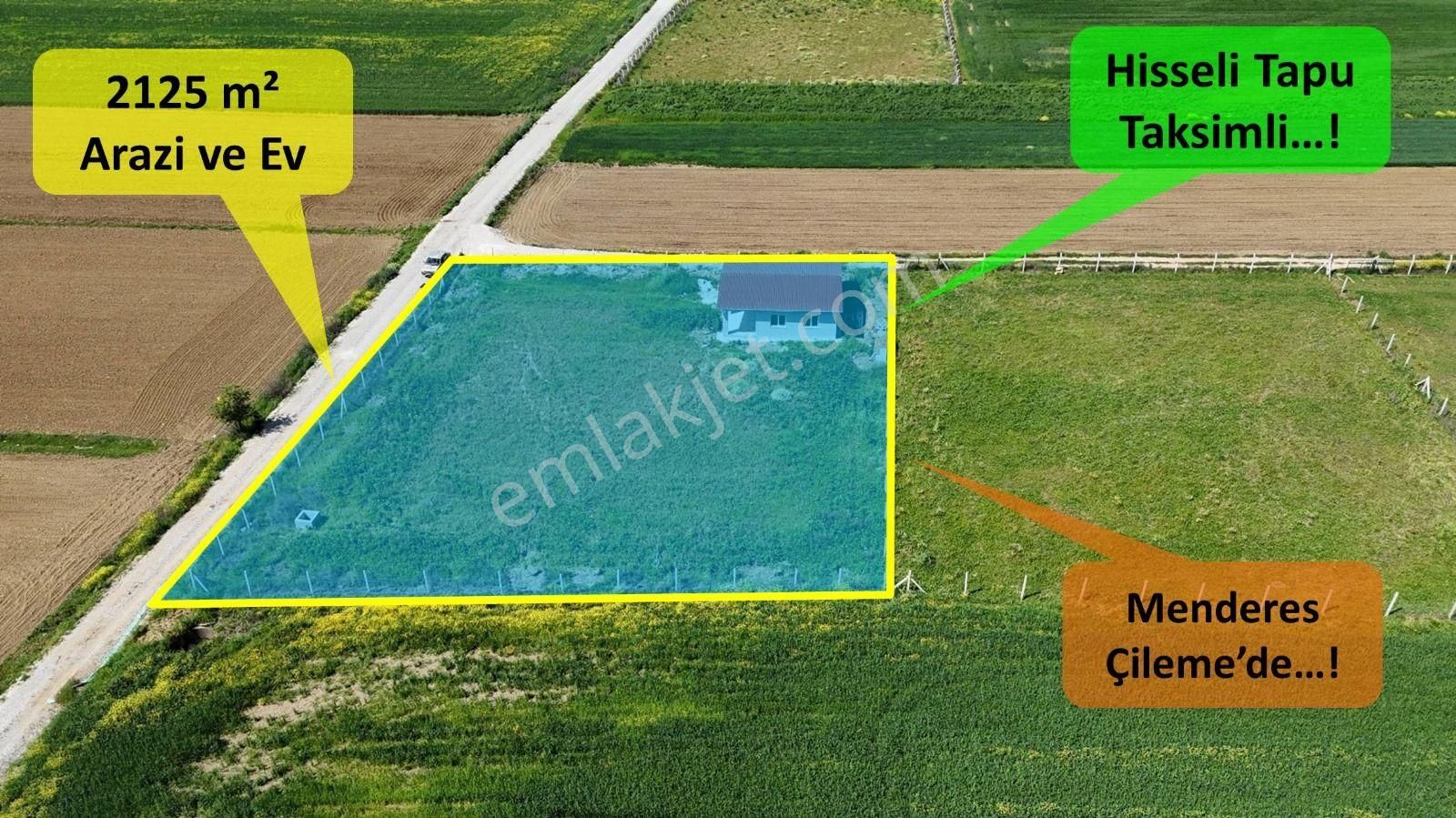 İzmir Menderes Çileme-tekelide 100m2 Ev 2125 M2 Arsası Elektrik Su Ovada