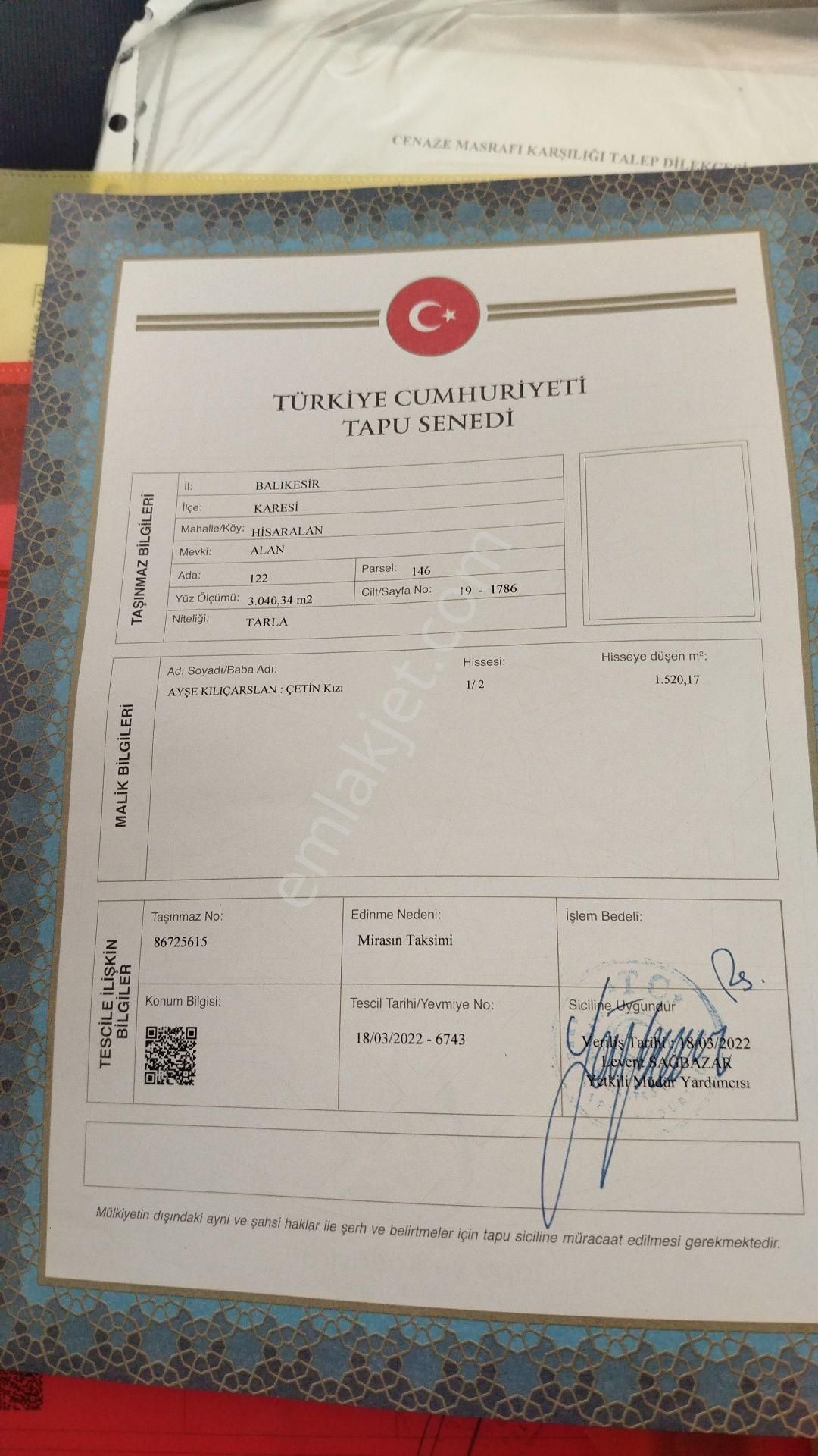 Satılık Tarla