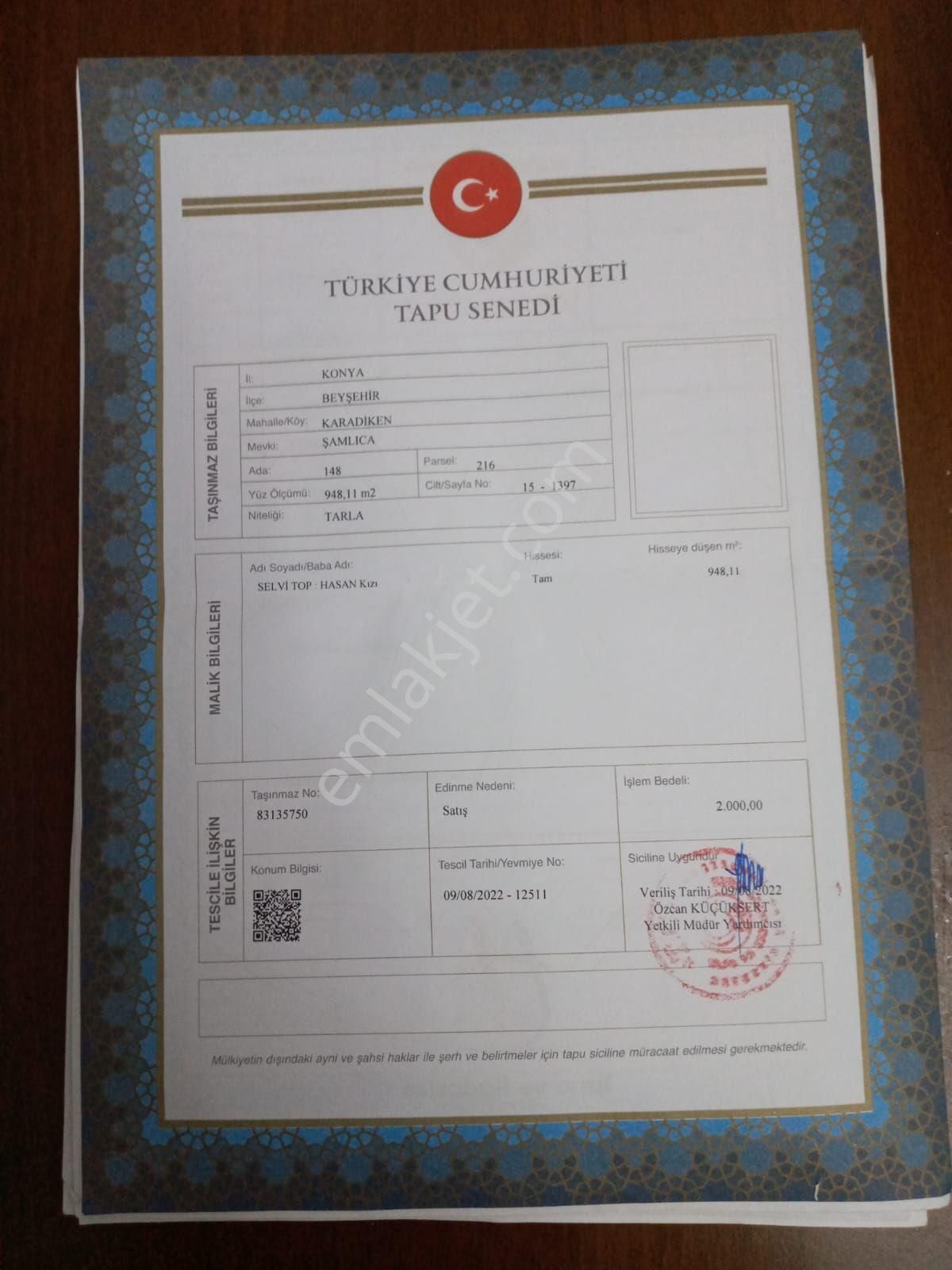Gül Emlaktan Satlık Köy Merkeze Yakın Elektirik Su Sorunu Olmayan Tarla