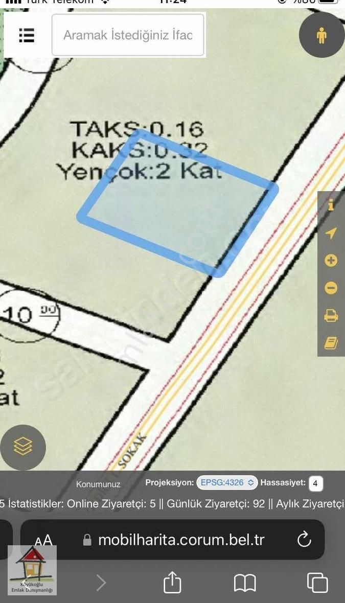 İbrahim Çayırı Bağlarında 1079 M2 Villa Arsası