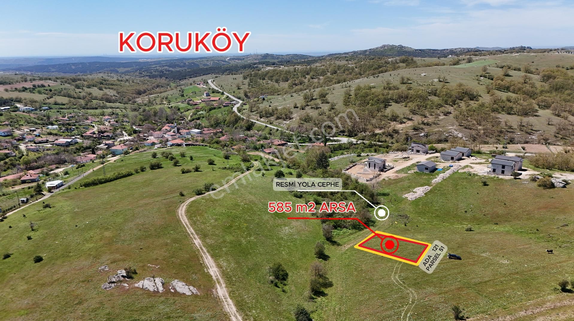 Kırklareli Ormanlarının Başladığı Koruköyde 585 M2 İmarlı Arsa