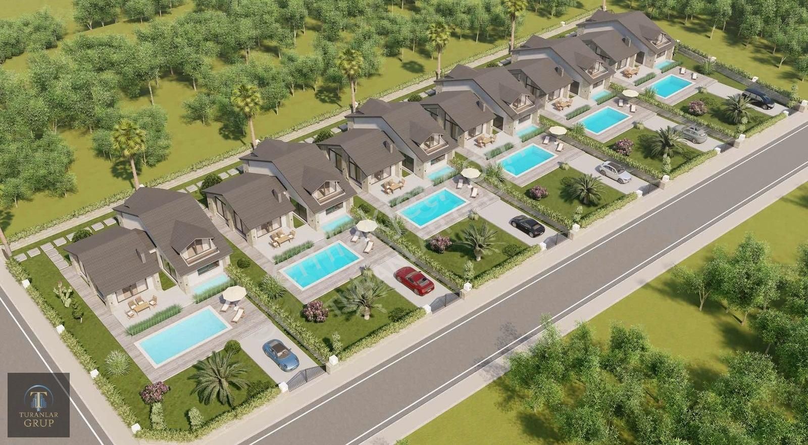 Turanlar Gruptan Yanıklarda Projeden Satılık Geniş Bahçeli Villa
