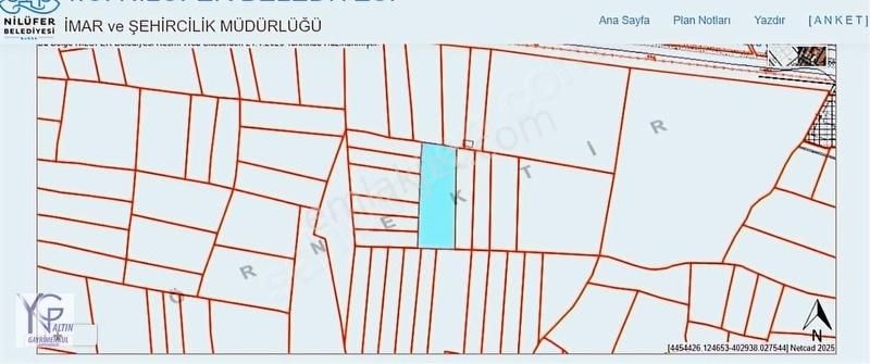 Yng Altın Bursa Nilüfer Görükle Kurtuluş'da Satılık Tarla - Görsel 4