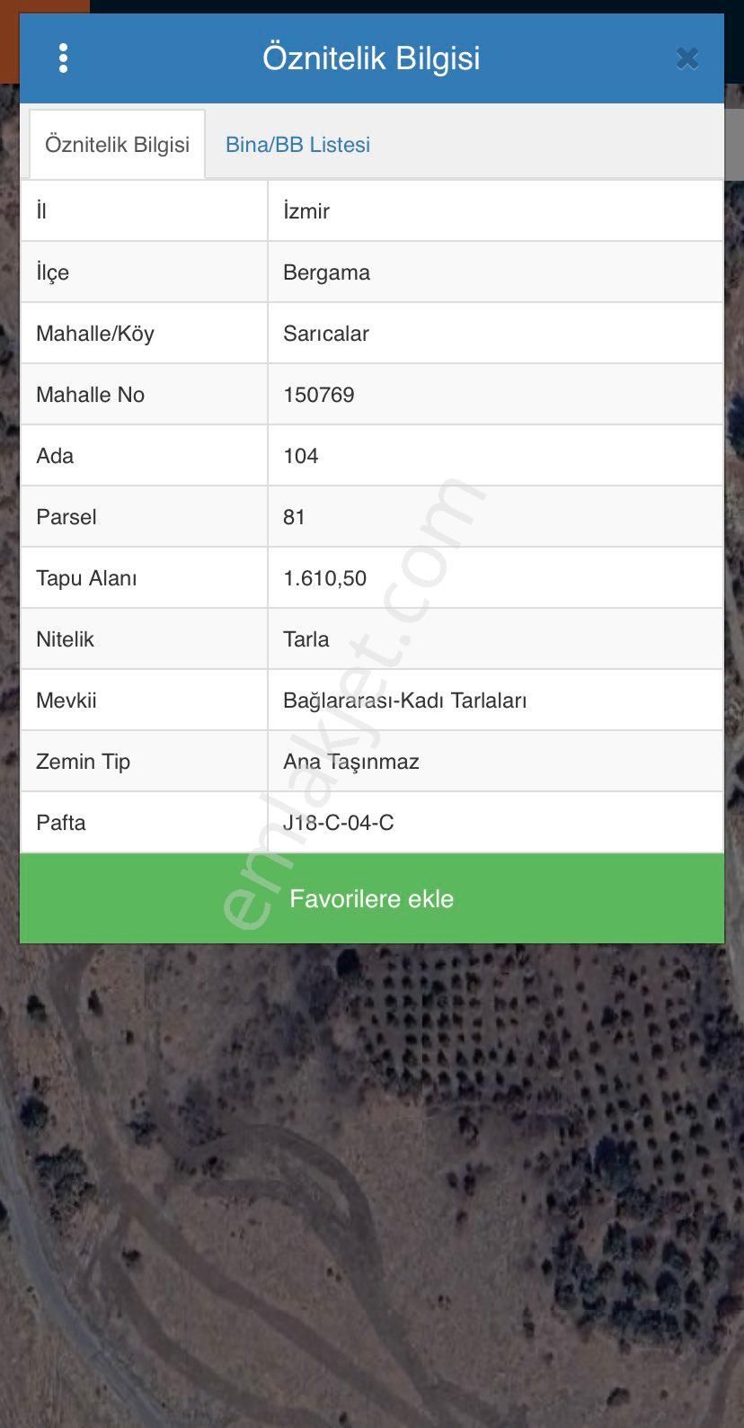 Anadolu’dan İzmir Sarıcalarda Yatırımlık Tarla