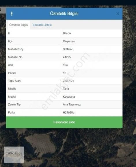 Chn Group'tan Bilecik Gölpazarın'da Yatırımlık Satılık Arsa