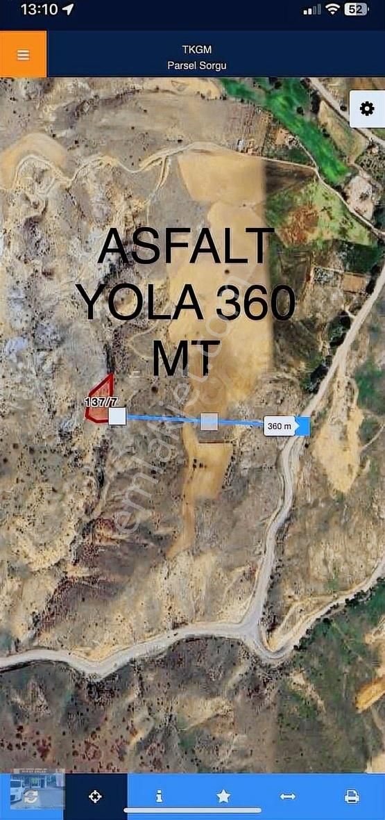 Asfalt Yola 360 Metre Yakını 3.050 Metre Tek Tapu Fırsatt