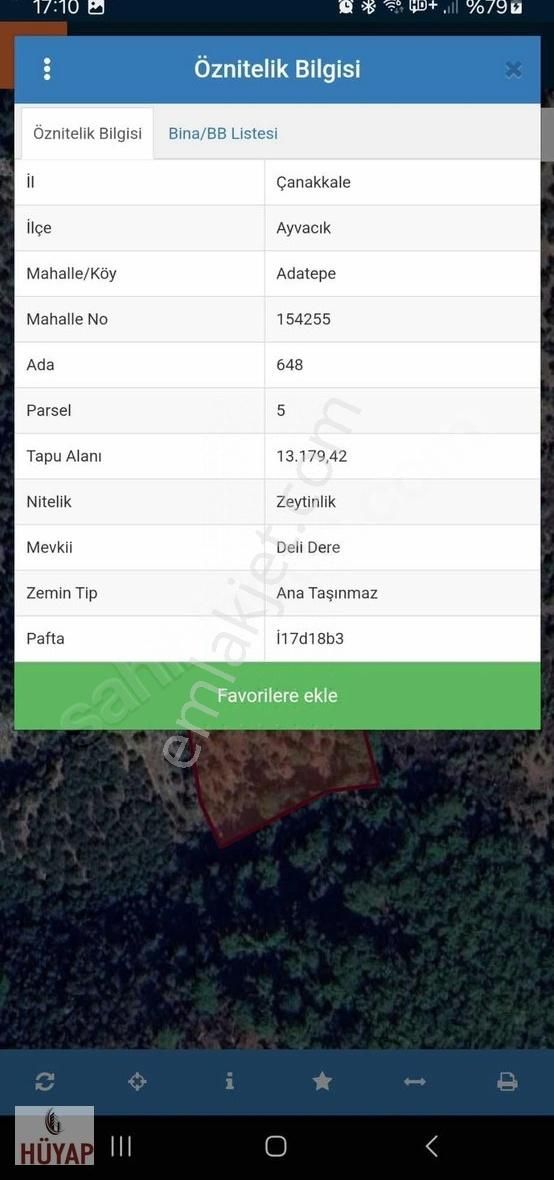 Ayvacık Ada Tepe De Satılık Tarla