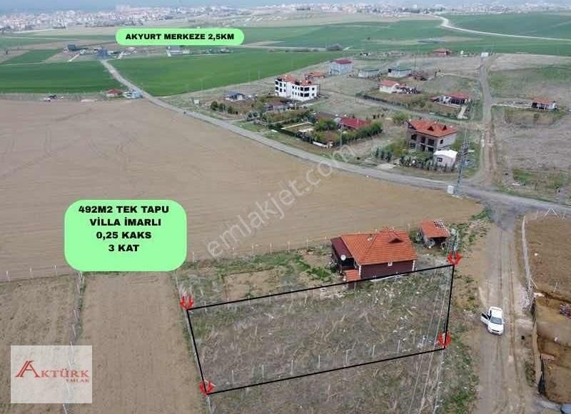 /*aktürk Emlaktan*\492m2 Tek Tapu İmarlı 3kat Fırsat Arsa