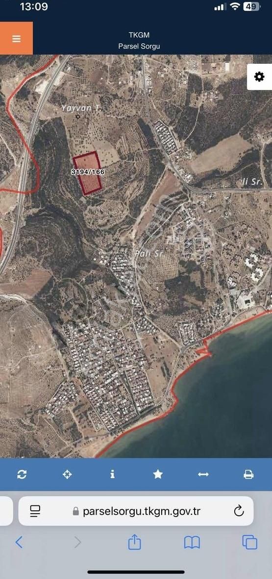 Didim Fevzipaşada Denize 1 Km Uzaklıkta Yatırımlık Arsa