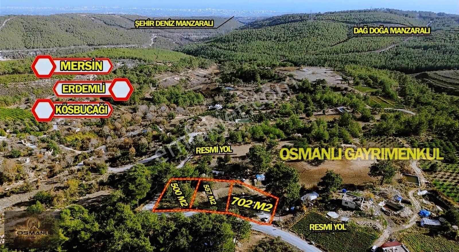 Erdemli Kösbucağı Satılık 3 Ayrı Arsa