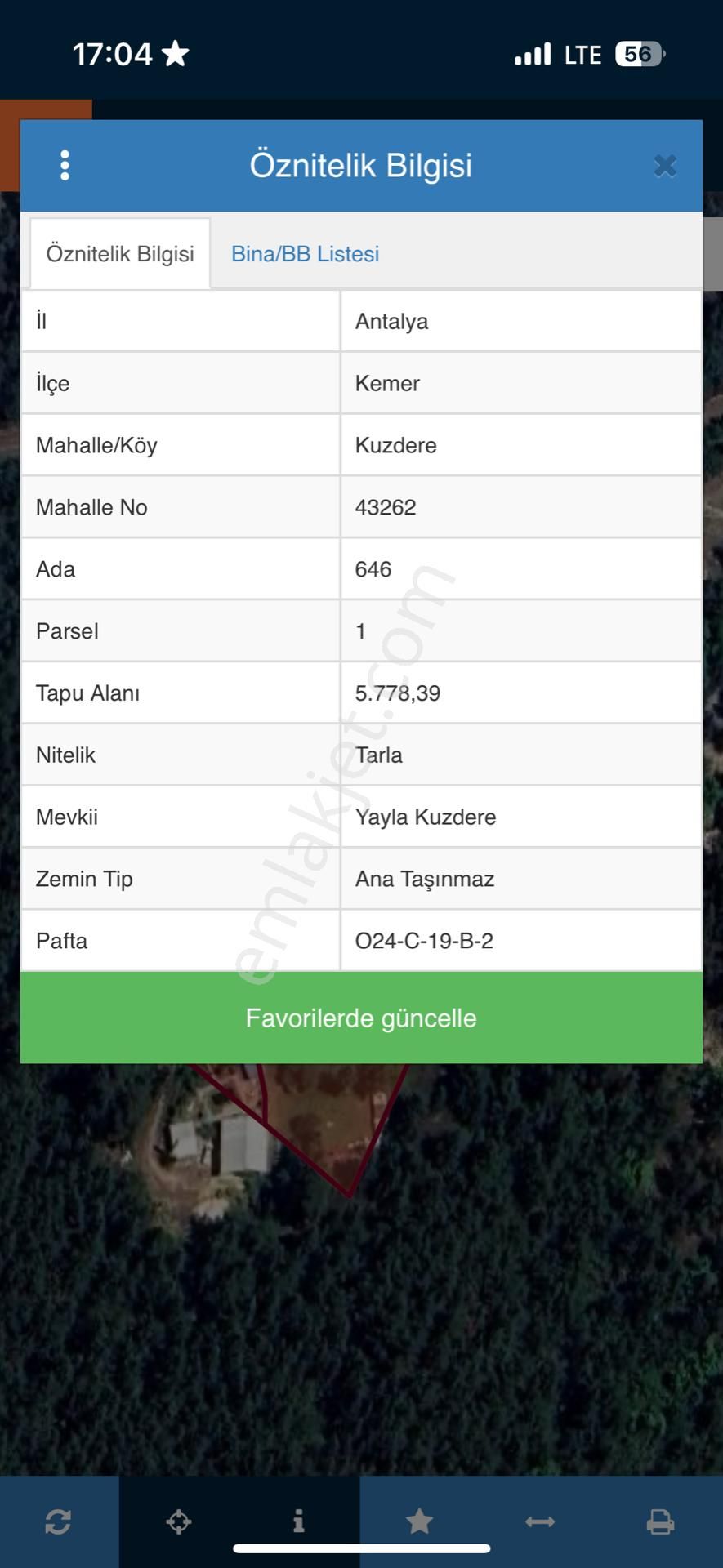 Kemer Yayla Kuzdere'de Satılık 5700 M2 Tarla!!