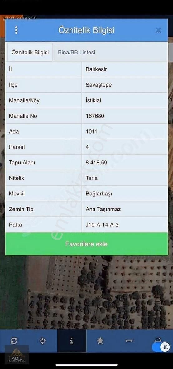 Adil Gayrimenkul'den Savaştepe Köy Yakını İmara Yakın Tarla