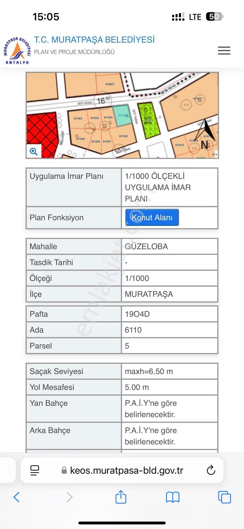Mükkemel Fiyata Köşe Parsel İmarlı Villa Arsası