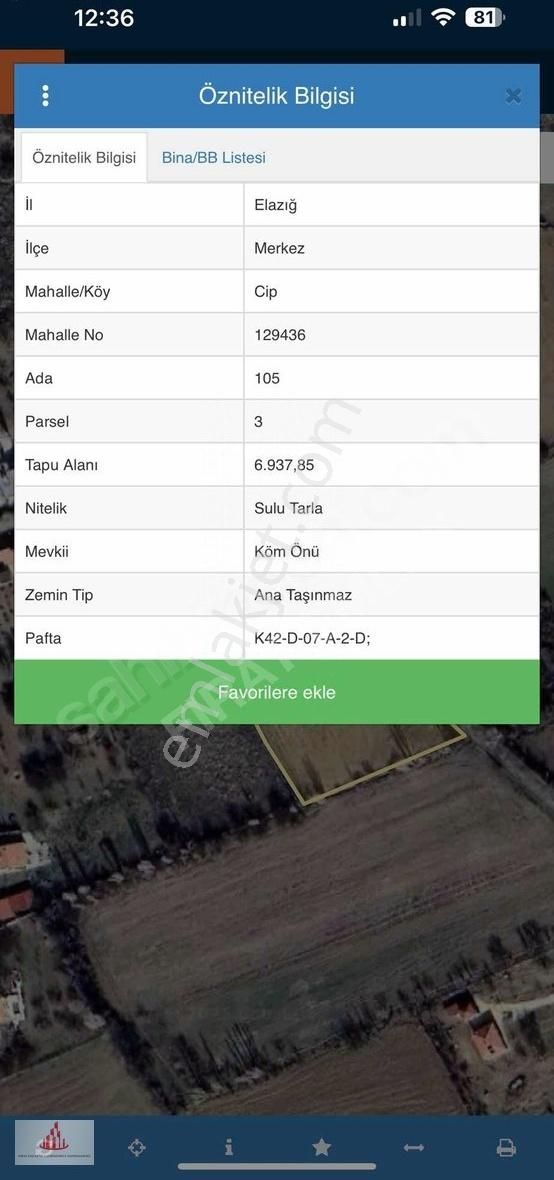 [frt]cip Keban Yoluna Yakın Satılık Parsel
