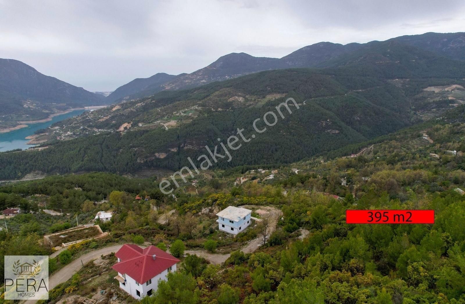 Alanya Dimçayı Üzümlü Baraj Manzaralı Satılık 395 M2 Tarla - Görsel 3
