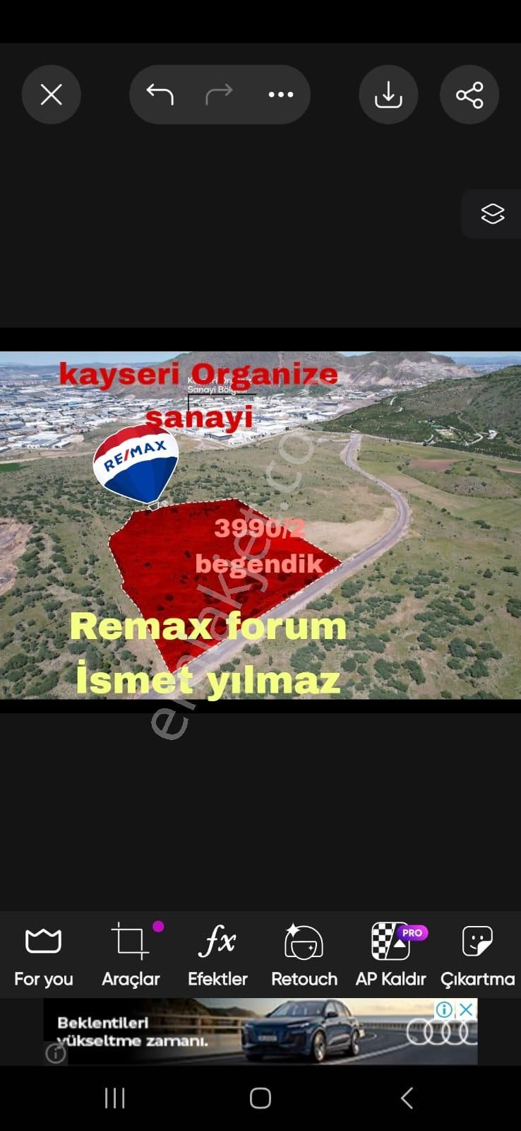 Hacılar Karpuzsekıde İmarda Sanayı Alanı İçinde Satılık Arsa