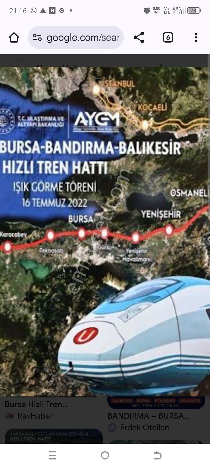 My Ekipdenbursa Yenişehir Kızılköyde Doğa Harikası Arazi Yola Cephe - Görsel 25