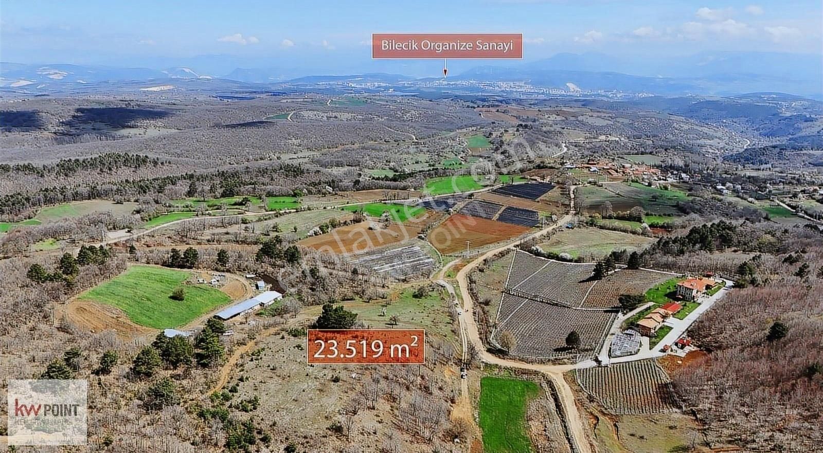 Kwpoınt Bilecik Ulupınar Mevkiinde 23.519 M² Fırsat Arazi