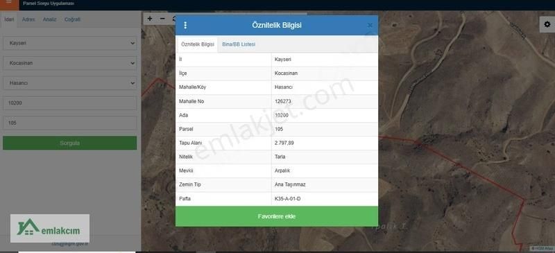 Emlakcım.com'dan Hasancı Da Tek Tapulu 2800 M2 Tarla