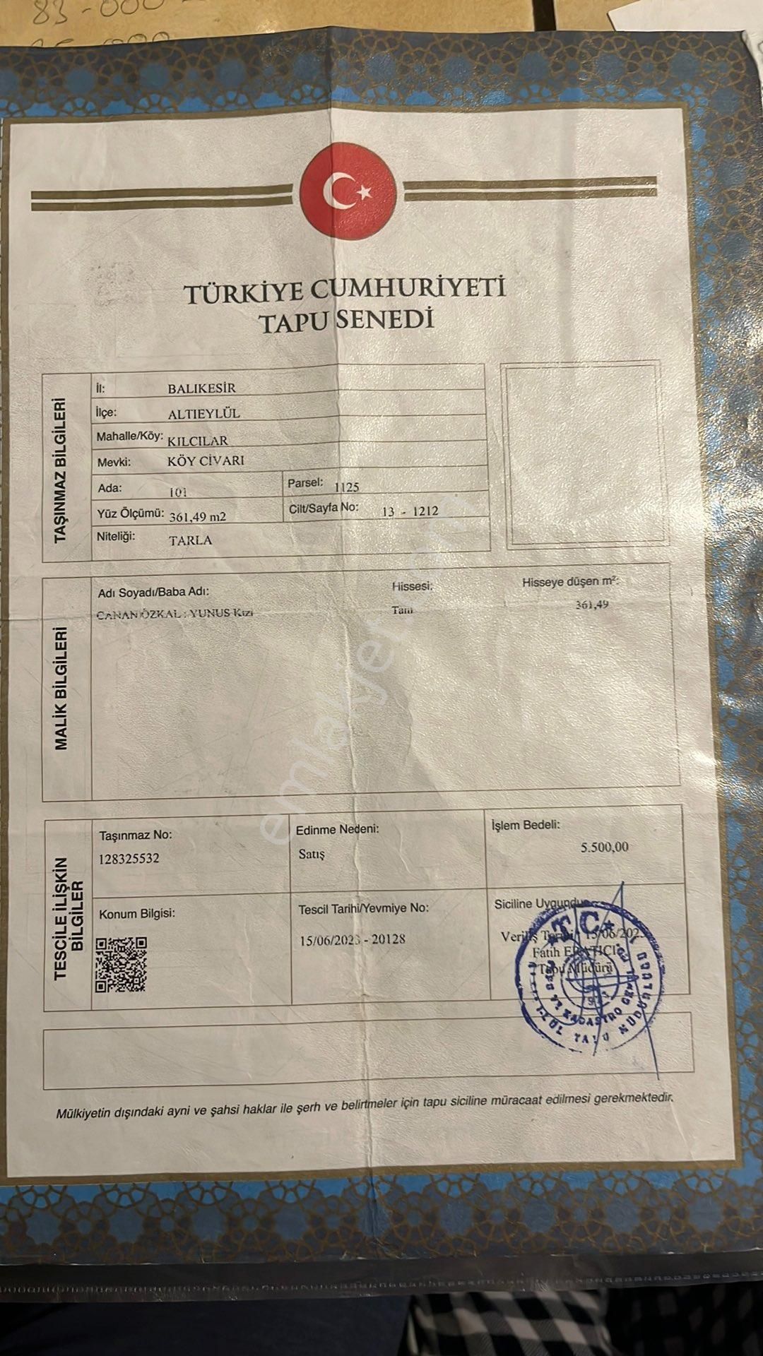 Satılık Yatırımlık Tarla