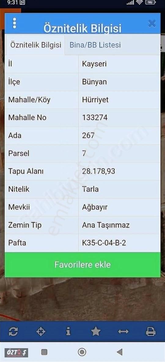 Bünyan Hürriyette Sulu Tarla