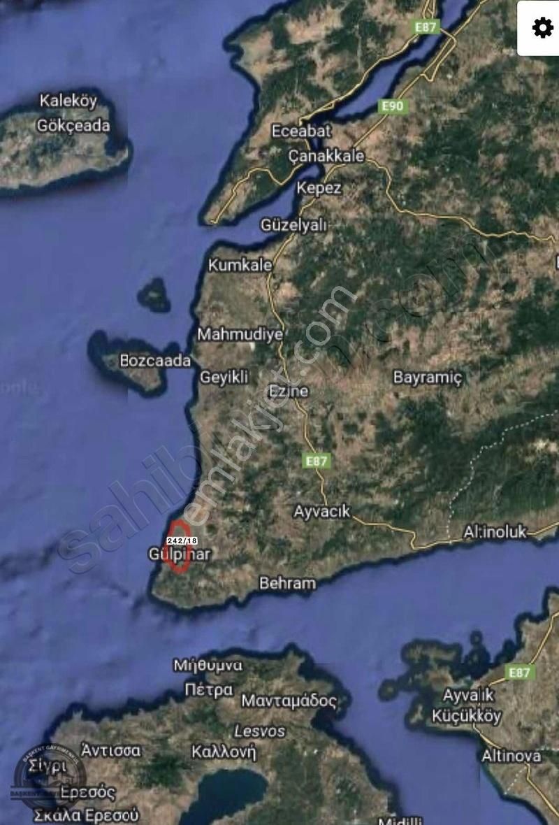 Ayvacık Gülpınarda Satılık Tarla