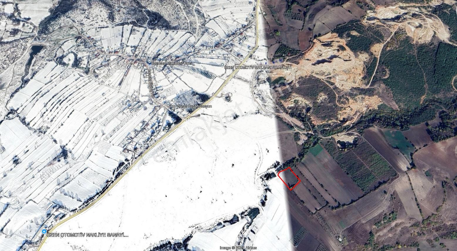 Bursa Mustafakemalpaşa Kayabaşı'nda 3880 M2 Satılık Tarla