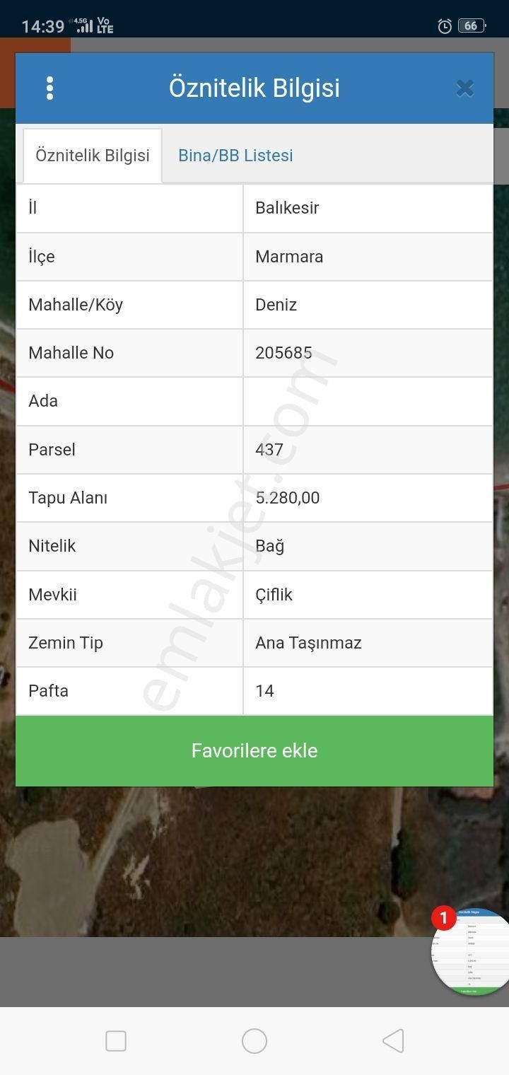 Avşa Adası Deniz Mahallesi 350 M Arsa