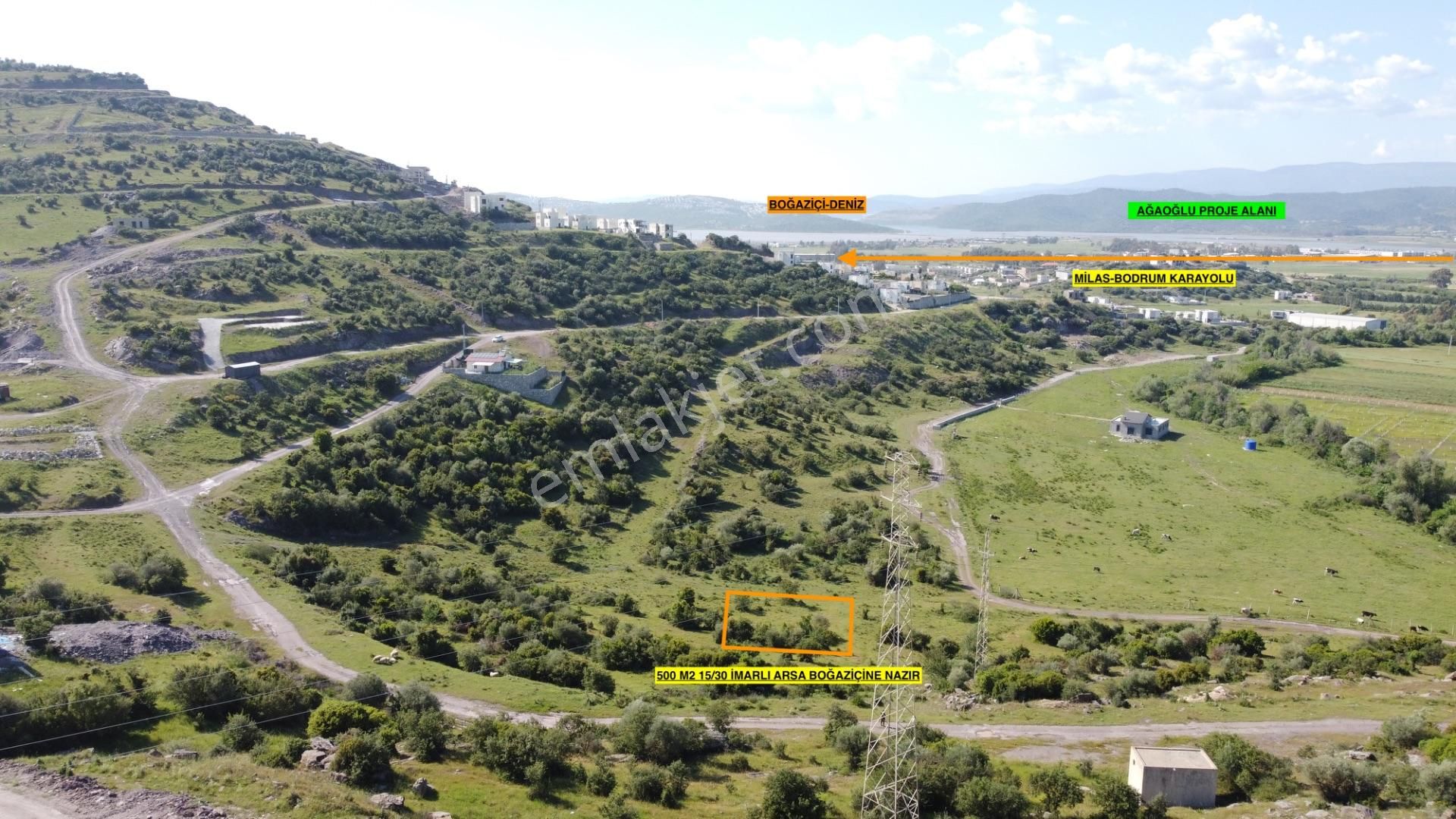 Muğla Milas Meşelik Mah. Bodrum'a 20 Dk. 15/30 İmarlı Arsa!!!