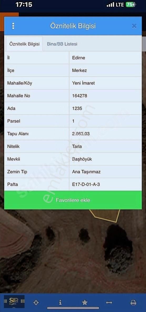 Edirne Merkeze Çok Yakın Yatırımlık 2663 Metre Arazi