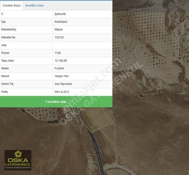 Yatırımlık Yola Sıfır Fırsat Arazi