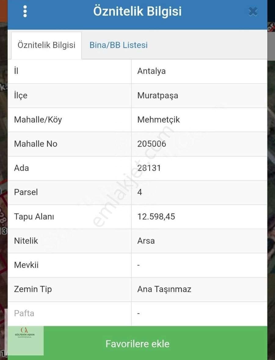 Mehmetçik Mh 387 M² Satılık Hisseli Arsa