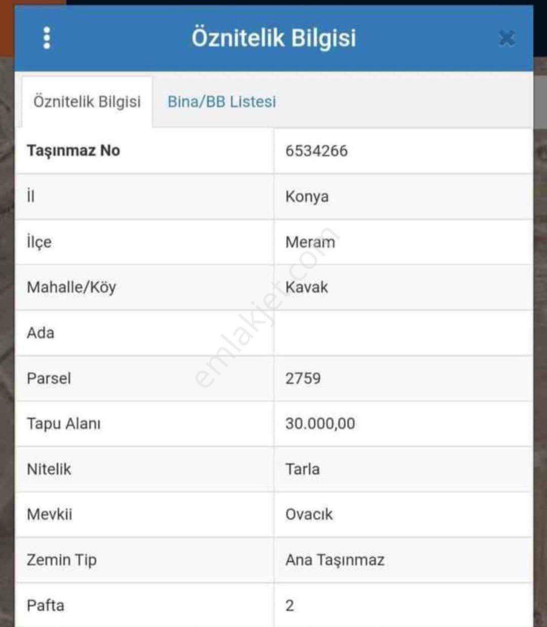 Meram Hatunsaray Kavakta 30 Bim M2 Müstakil Ekilir Tarla