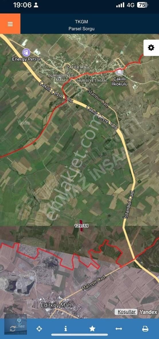 Vıze Çakıllı Hürriyet Mahallesin 571 M2