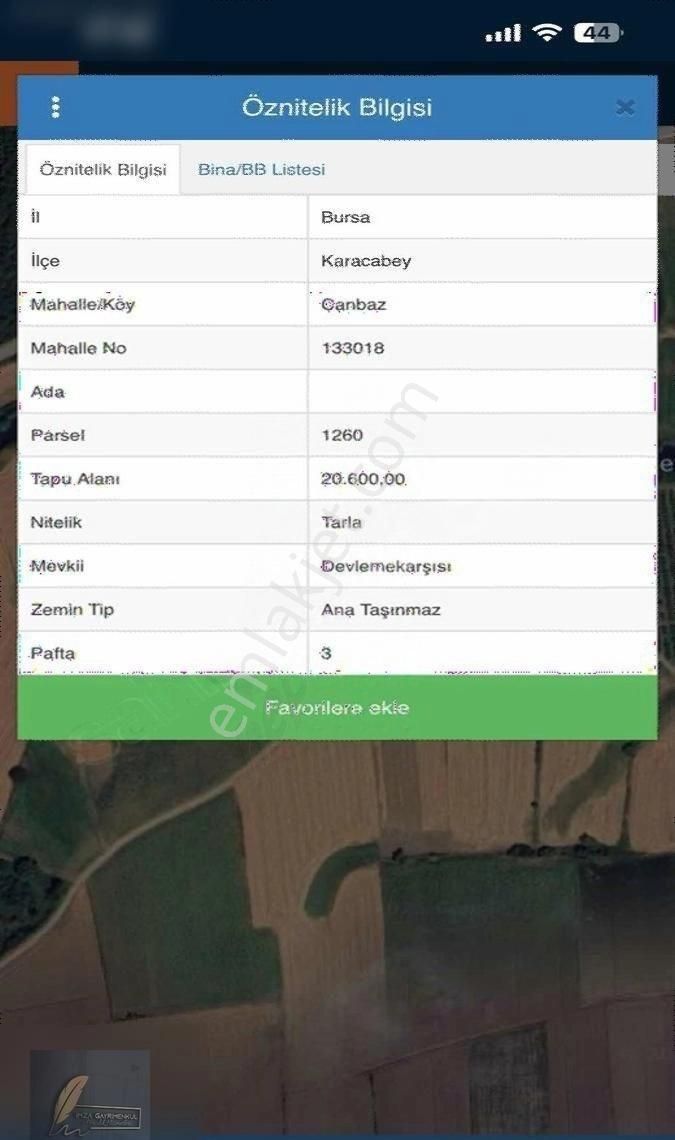 Canbazda Uygun Fiyatlı Yatırımlık Satılık Tarla