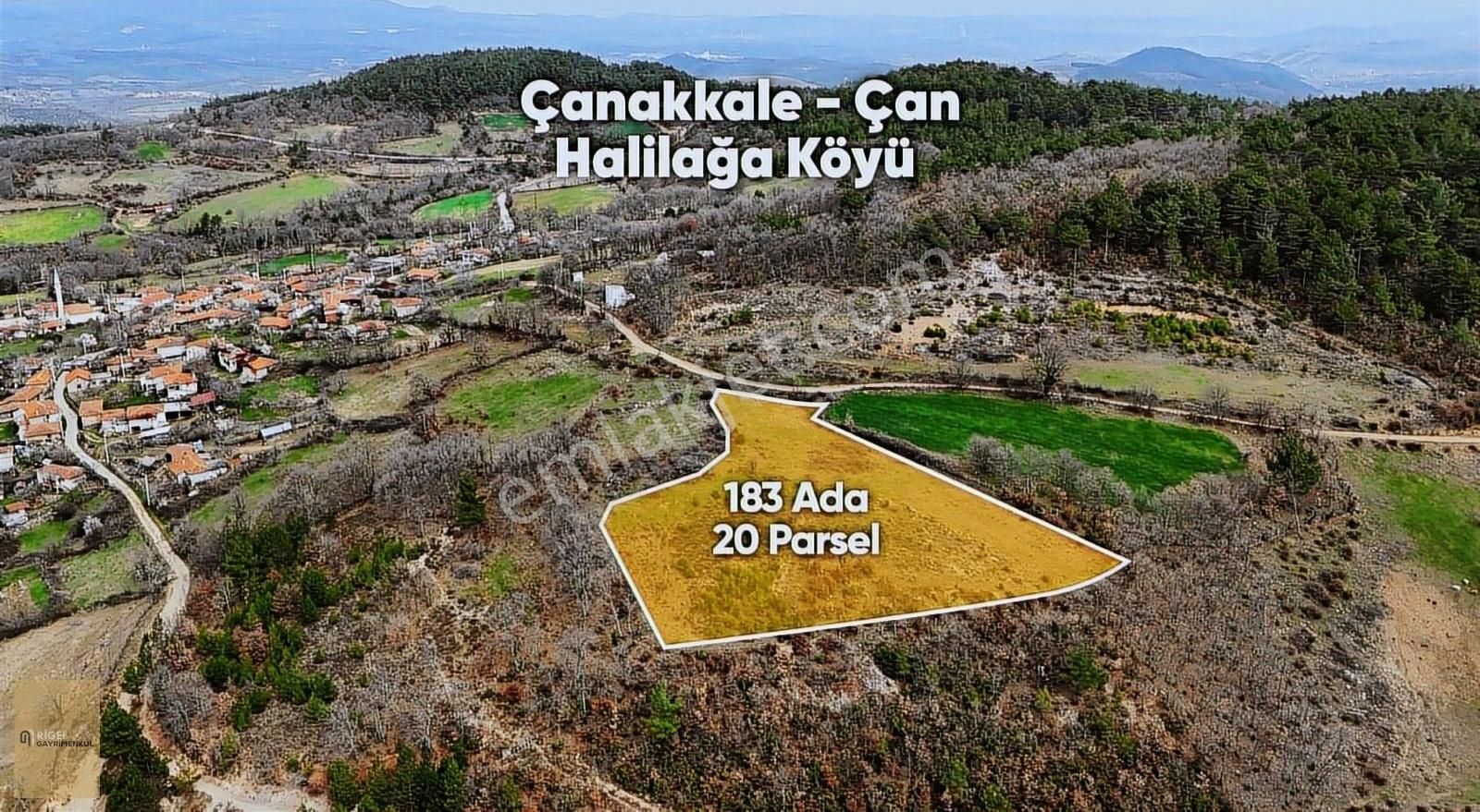 Çanakkale İli Çan İlçesi Halilağa Köyünde Satılık Tarla