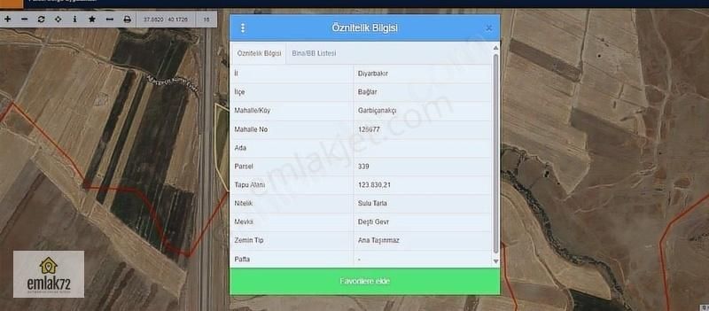 Emlak72'den Diyarbakır Garbıçanakçı'da Yol Üstü Yatırımlık Tarla
