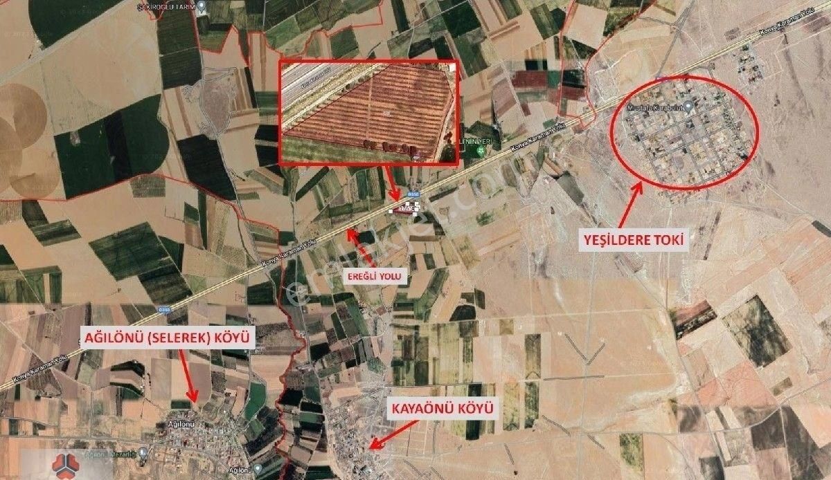 Karaman İli Yeşildere Köyünde Ereğli Yoluna Cepheli Satılık Bahçe