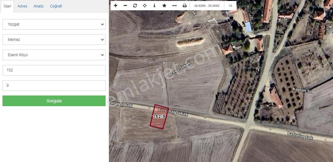 Sahibinden Satılık Yozgat/esenli Kasabası Köşebaşı Arsa Elektrik,suya Yakın. Yolu Var.