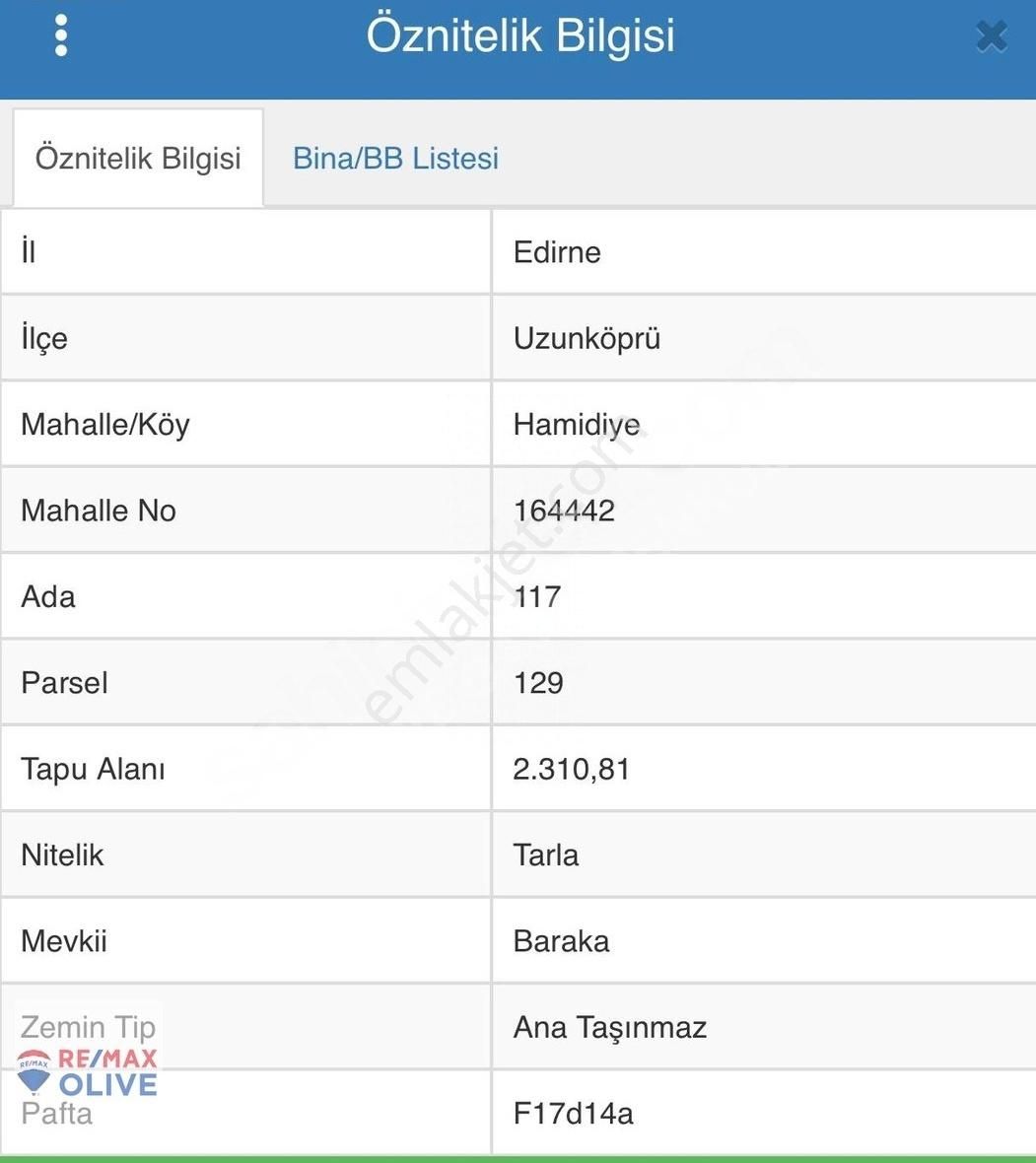 Edirne Uzunköprü Hamidiye'de Ana Yola Cephe Satılık Tarla