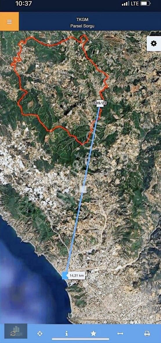 Alanya Camlıca Köyünde 3,168m2 Satılık Uygun Tarla - Görsel 14